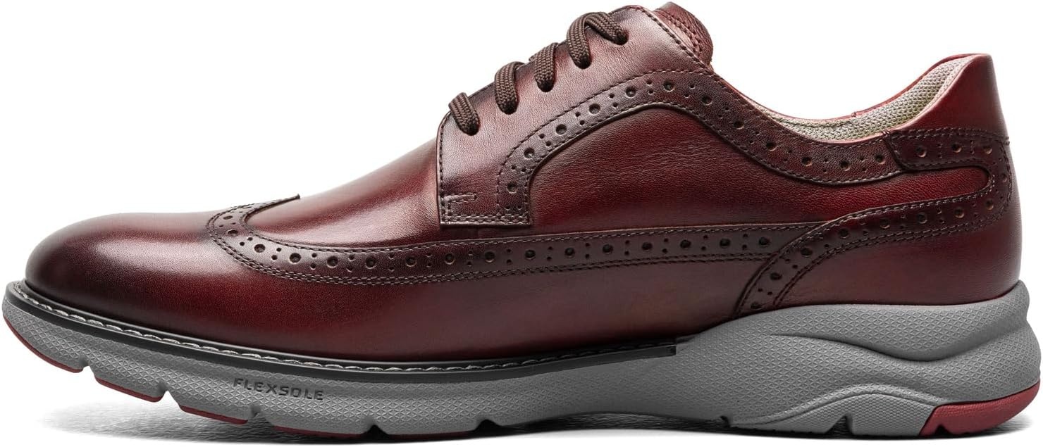 image:imageFlorsheim Mens Frenzi Wingtip OxfordBurgundycharcoal