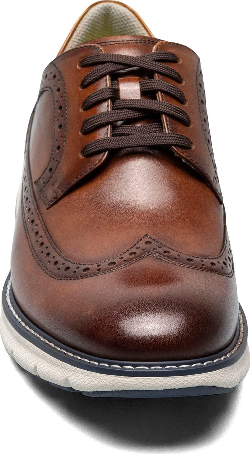 image:imageFlorsheim Mens Frenzi Wingtip OxfordCognac SmoothWhite Sole