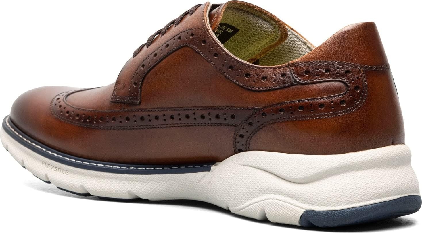 image:imageFlorsheim Mens Frenzi Wingtip OxfordCognac SmoothWhite Sole
