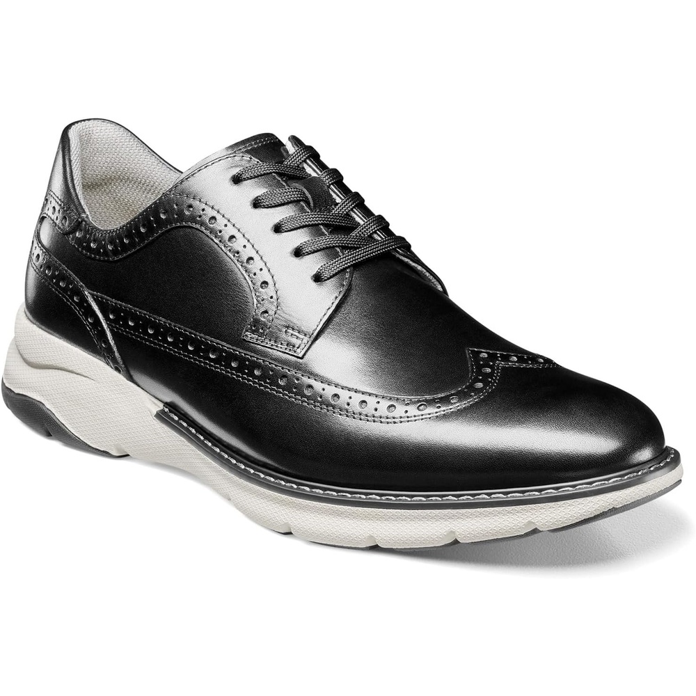 image:imageFlorsheim Mens Frenzi Wingtip OxfordBlackWhite