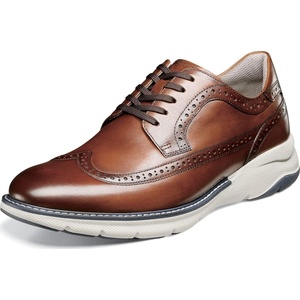 image:imageFlorsheim Mens Frenzi Wingtip OxfordCognac SmoothWhite Sole